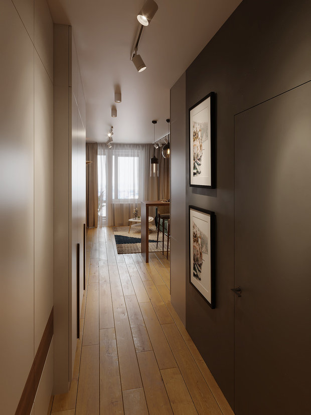 Фотография: Прихожая в стиле Современный, Малогабаритная квартира, Квартира, Студия, Проект недели, Москва, до 40 метров, KS Interiors, Екатерина Силантьева – фото на INMYROOM