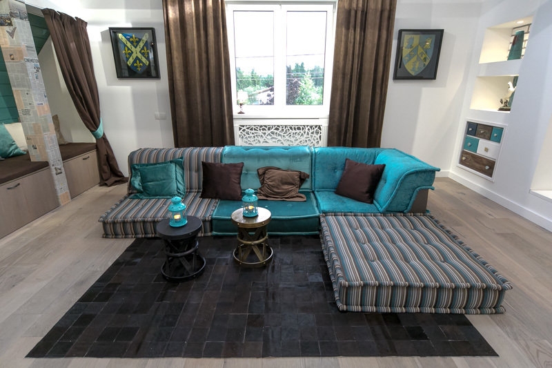 Фотография: Гостиная в стиле Современный, Интерьер комнат, Дача, Дачный ответ, Мансарда – фото на INMYROOM Фотография: Гостиная в стиле Современный, Интерьер комнат, Дача, Дачный ответ, Мансарда – фото на INMYROOM