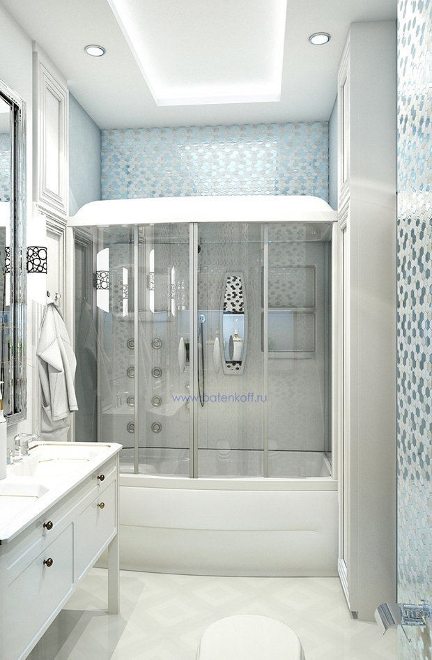 Фото из портфолио Дизайн проект туалета в стиле современной классики. Москва. Мичуринский  – фотографии дизайна интерьеров на InMyRoom.ru