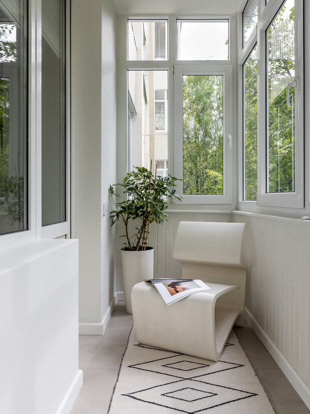 Фотография: Балкон в стиле Скандинавский, Эклектика, Квартира, Проект недели, 3 комнаты, 60-90 метров, Уфа, Лилия Асфандиярова – фото на INMYROOM