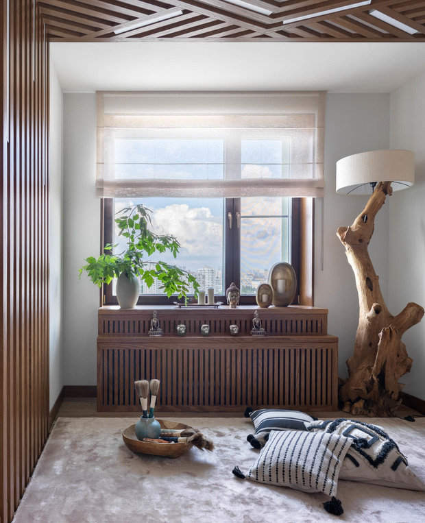 Фотография: Кабинет в стиле Восточный, Эко, Эклектика, Квартира, Проект недели, Москва, Сергей Красюк, Монолитный дом, Дарья Василькова, 4 и больше, Более 90 метров, #эксклюзивныепроекты – фото на INMYROOM