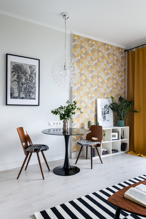 Фотография: Гостиная в стиле Скандинавский, Современный, Малогабаритная квартира, Квартира, Студия, Проект недели, Москва, до 40 метров, Ирина Бебешина – фото на INMYROOM