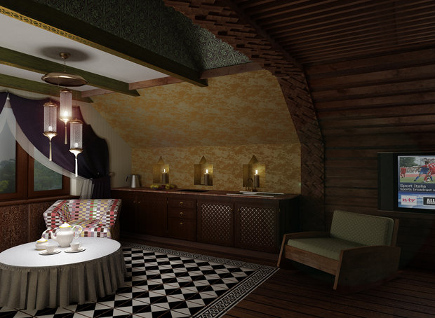 Фото из портфолио Частный «Spa-dom» в колониальном стиле – фотографии дизайна интерьеров на INMYROOM