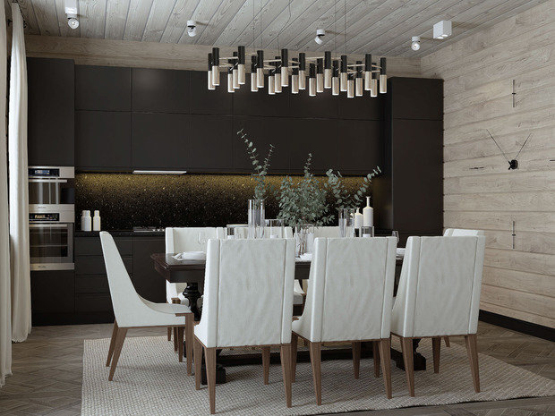 Фотография: Кухня и столовая в стиле Эко, Дом, Проект недели, Дом и дача, 4 и больше, Более 90 метров, Владимирская область, Светлана Капустина – фото на INMYROOM
