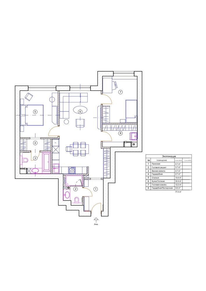 План с расстановкой мебели План с расстановкой мебели