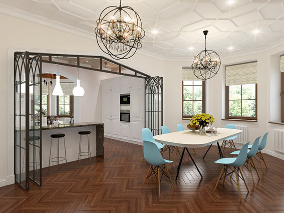 Фото из портфолио Загородный дом в современном стиле с элементами готики – фотографии дизайна интерьеров на INMYROOM