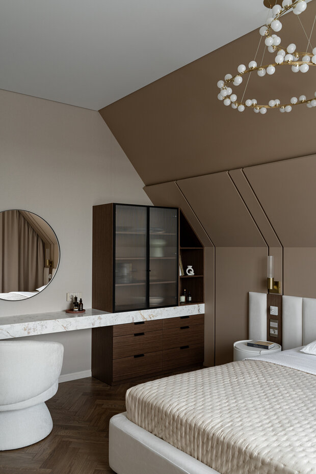 Фотография: Спальня в стиле Современный, Дом, Проект дня, Дом и дача, Татарстан, Кирпичный дом, 4 и больше, Более 90 метров – фото на INMYROOM