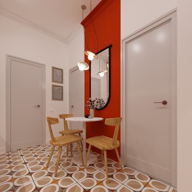 Фотография: Кухня и столовая в стиле Современный, Малогабаритная квартира, Квартира, Проект недели, Москва, Марина Саркисян, 3 комнаты, до 40 метров, 40-60 метров – фото на INMYROOM