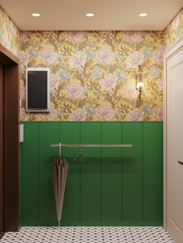 Фотография: Прихожая в стиле Классический, Современный, Эклектика, Проект недели, Москва, 4 и больше, Более 90 метров, Ольга Долидзе – фото на INMYROOM