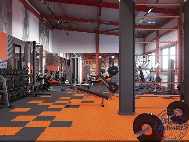 Фото из портфолио Интерьер тренажёрного зала – фотографии дизайна интерьеров на INMYROOM