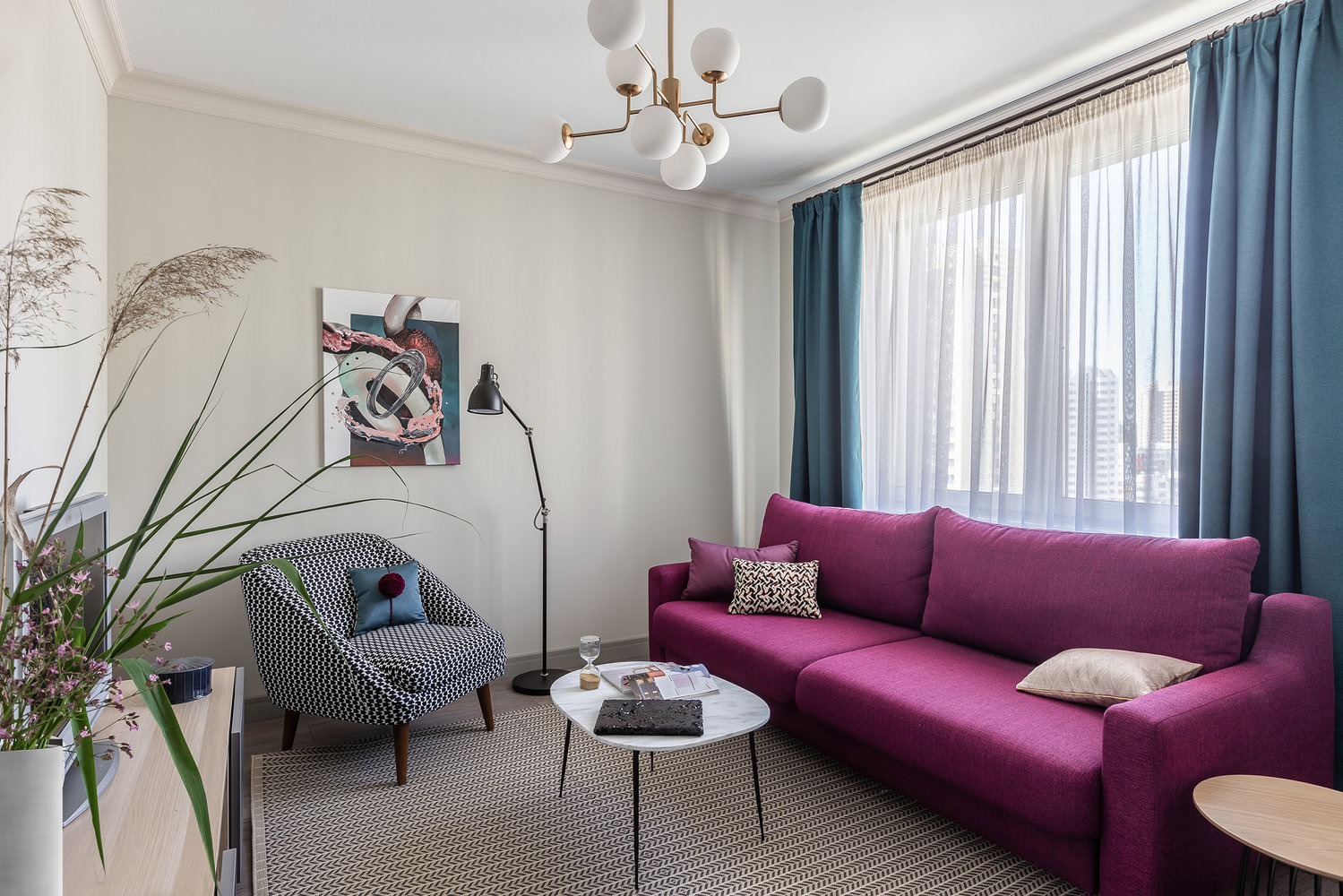 Фотография: Гостиная в стиле Современный, Квартира, Проект недели, Москва, 3 комнаты, Евгения Лебедева – фото на INMYROOM Фотография: Гостиная в стиле Современный, Квартира, Проект недели, Москва, 3 комнаты, Евгения Лебедева – фото на INMYROOM