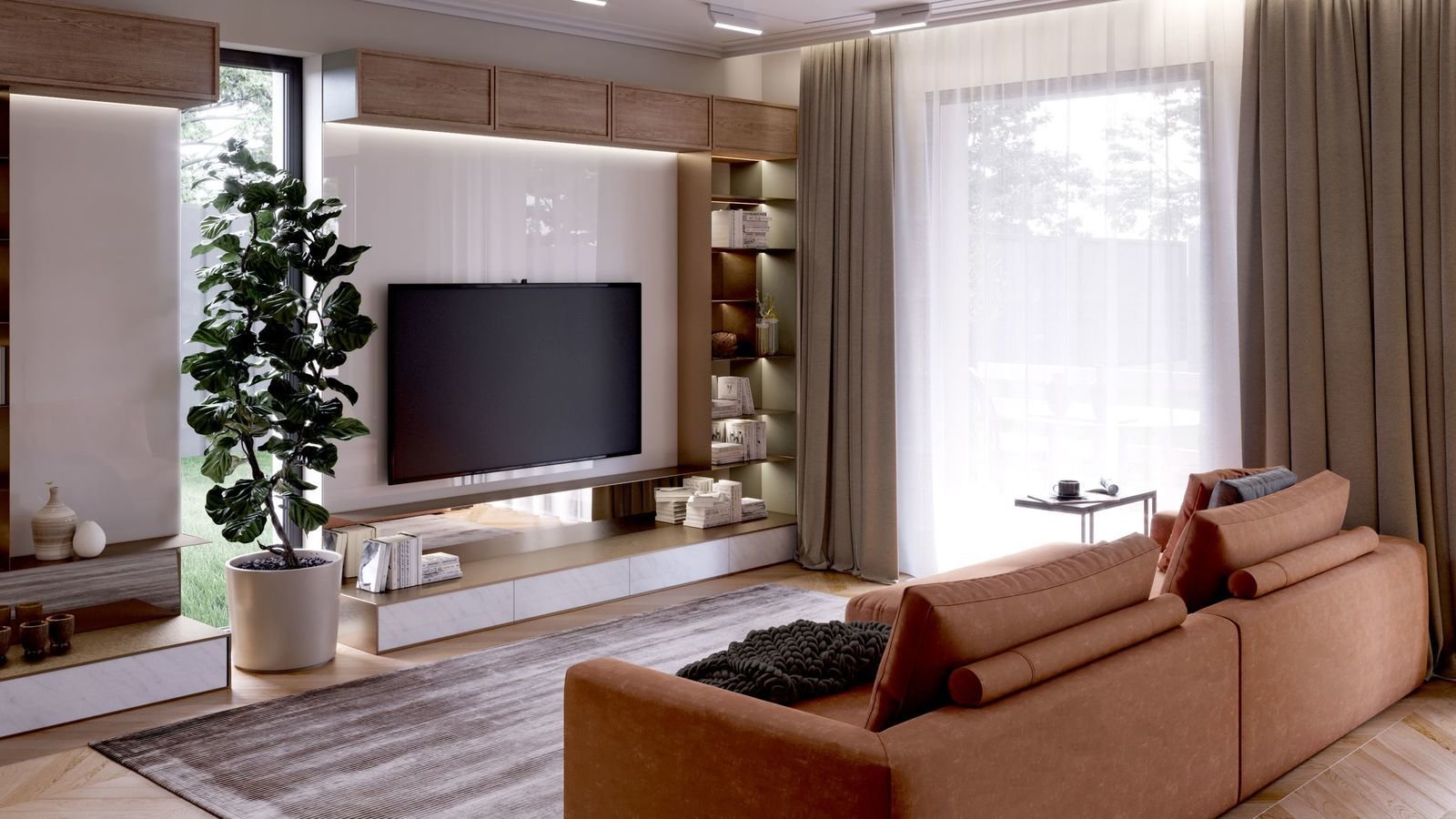 Фотография: Гостиная в стиле Современный, Дом, Украина, Проект дня, Ирпень, Таунхаус, 4 и больше, Более 90 метров, Quader Architecture – фото на INMYROOM