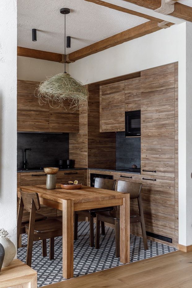 Фотография: Кухня и столовая в стиле Эко, Восточный, Квартира, Проект недели, Москва, 3 комнаты, 60-90 метров, AD-Home – фото на INMYROOM