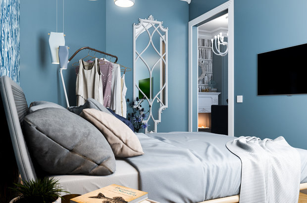 Фотография: Спальня в стиле Скандинавский, Малогабаритная квартира, Квартира, Проект недели, Марина Саркисян, Хельсинки, 2 комнаты, до 40 метров – фото на INMYROOM