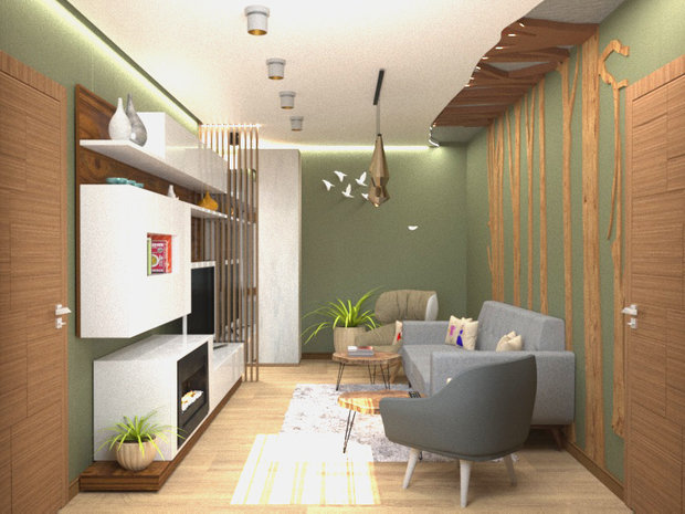 Фото из портфолио Городское шале – фотографии дизайна интерьеров на INMYROOM