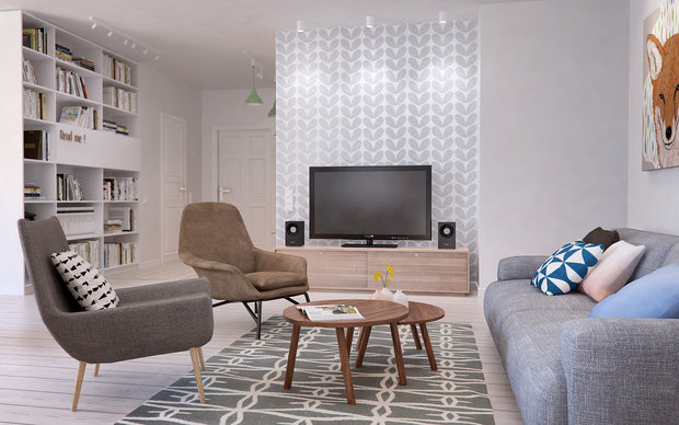 Фото из портфолио Квартира в стиле Mid-century modern от INT2 – фотографии дизайна интерьеров на INMYROOM