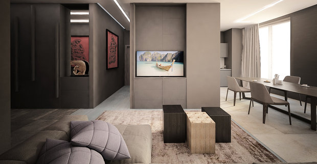 Фото из портфолио Квартира 104 м2 в квартале 9-18 – фотографии дизайна интерьеров на INMYROOM