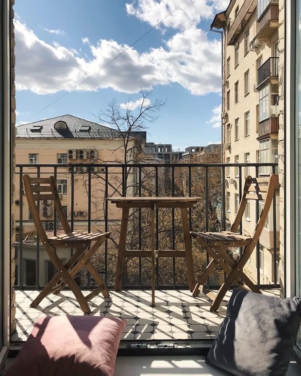 Фотография: Балкон в стиле Эко, Лофт, Эклектика, Квартира, Проект дня, Кирпичный дом, 3 комнаты, 60-90 метров, inmybox, Сбербанк – фото на INMYROOM