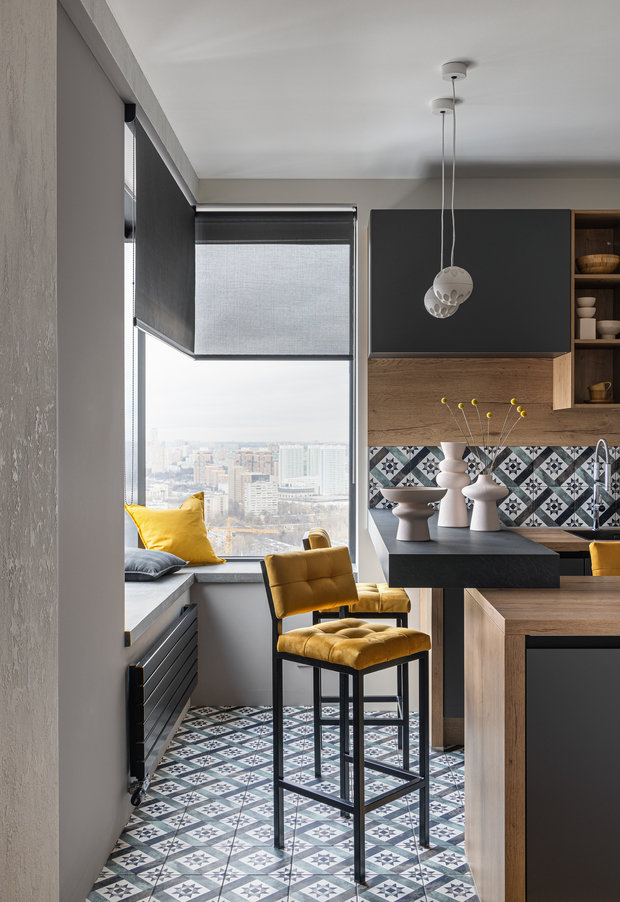 Фотография: Кухня и столовая в стиле Современный, Квартира, Минимализм, Проект недели, Москва, 2 комнаты, 60-90 метров, Екатерина Жукова – фото на INMYROOM