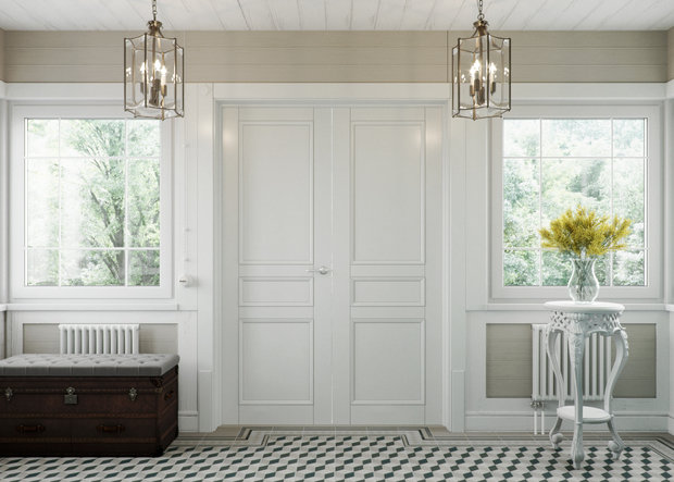 Фотография: Прихожая в стиле Прованс и Кантри, Дом, Проект недели, Подмосковье, Московская область, 4 и больше, Более 90 метров, Новоглаголево, Евгений Жданов, Студия GP Project, Павел Годяев – фото на INMYROOM
