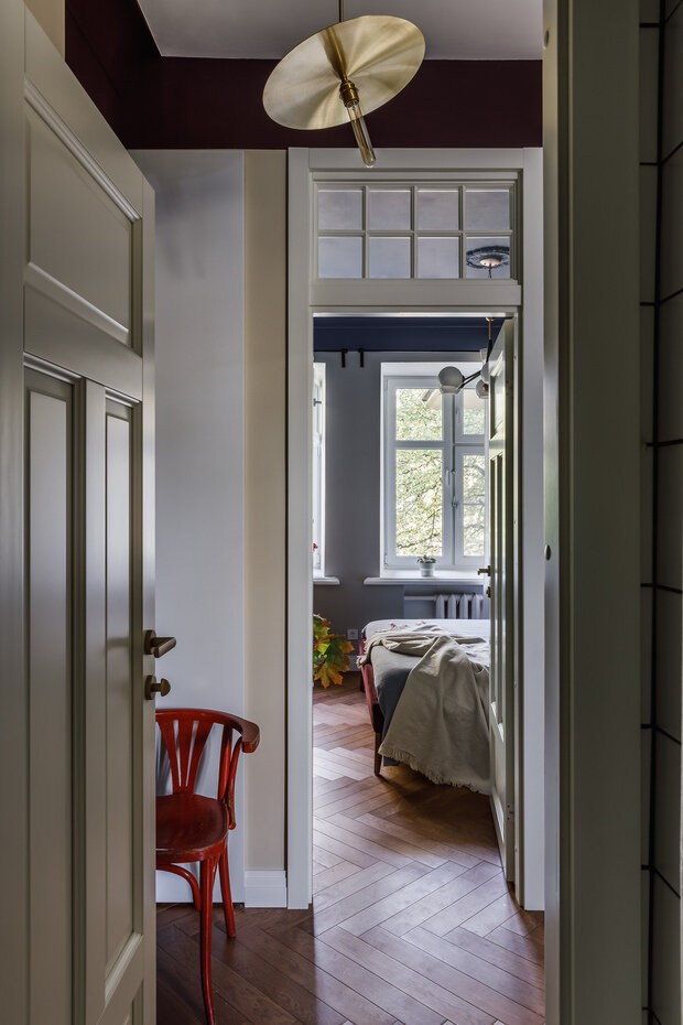 Фотография: Спальня в стиле Скандинавский, Современный, Винтажный, Эклектика, Малогабаритная квартира, Квартира, Проект недели, Москва, 1 комната, до 40 метров, Zzburo – фото на INMYROOM