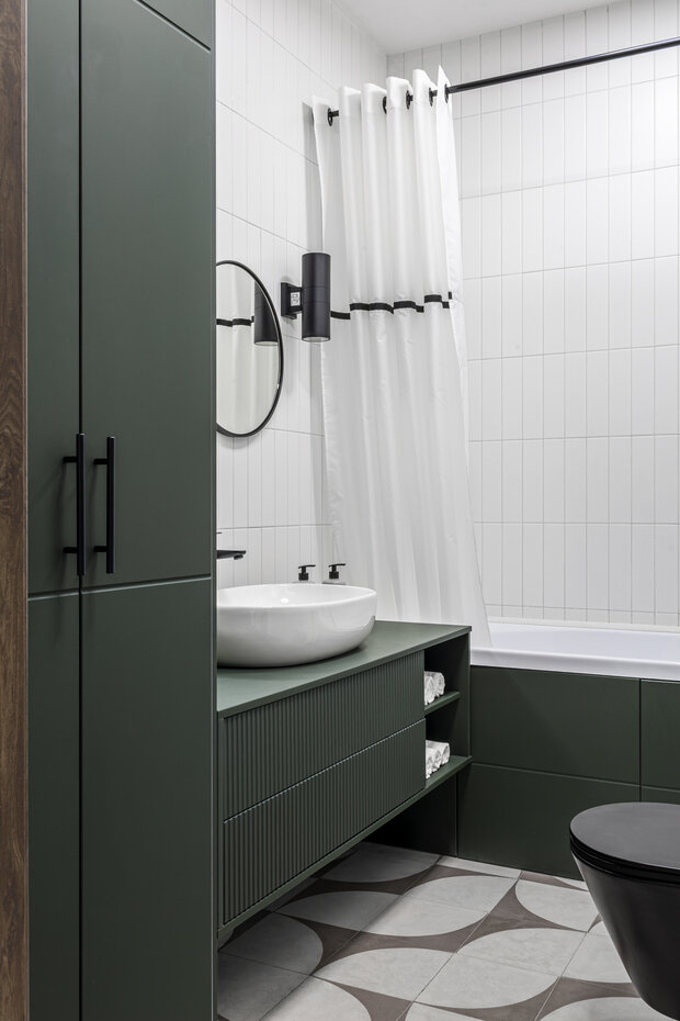 Фотография: Ванная в стиле Современный, Эклектика, Квартира, Проект дня, Казахстан, 2 комнаты, Более 90 метров, Надира Мустафина – фото на INMYROOM