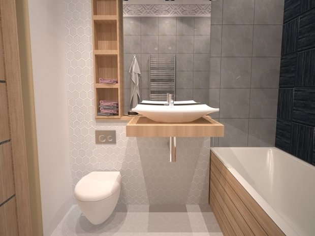 Фото из портфолио квартира двухкомнатная Евро, 37м2, ЖК "Я Романтик" – фотографии дизайна интерьеров на INMYROOM