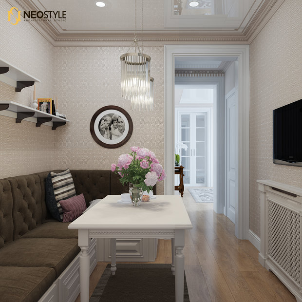 Фото из портфолио Проект дома для молодой пары предпочитающей современную классику – фотографии дизайна интерьеров на INMYROOM