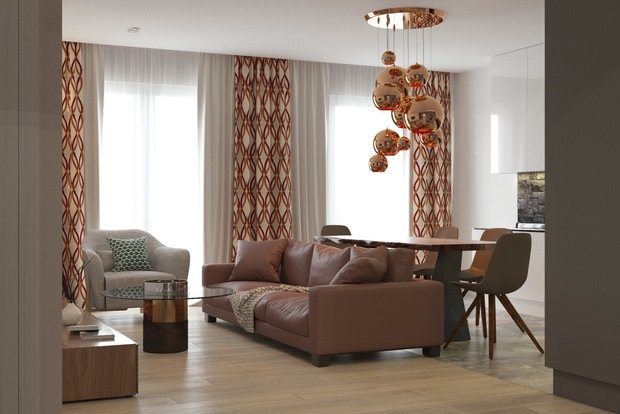 Фотография: Гостиная в стиле Минимализм, Квартира, Россия, Декор, Проект недели, Серый, Московская область, Балашиха, Алена Власова – фото на INMYROOM