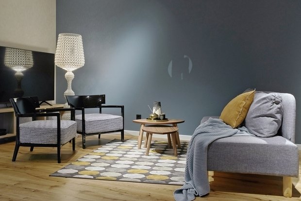 Фотография: Гостиная в стиле Современный, Минимализм, Скандинавский, Квартира, Проект недели, Санкт-Петербург, Наталия Худая, 2 комнаты, 60-90 метров, Монолитно-кирпичный – фото на INMYROOM