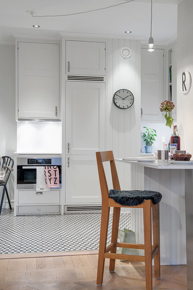Фотография: Кухня и столовая в стиле Скандинавский, Малогабаритная квартира, Квартира, Дома и квартиры – фото на INMYROOM