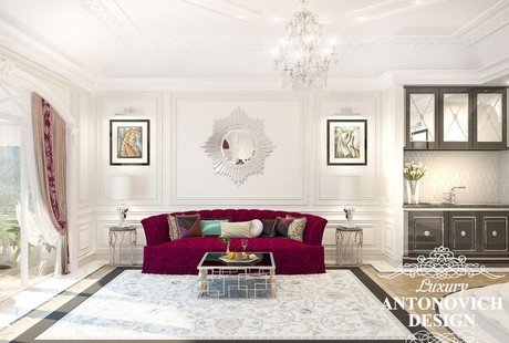 Аристократический дизайн интерьера гостиной от Luxury Antonovich Design
