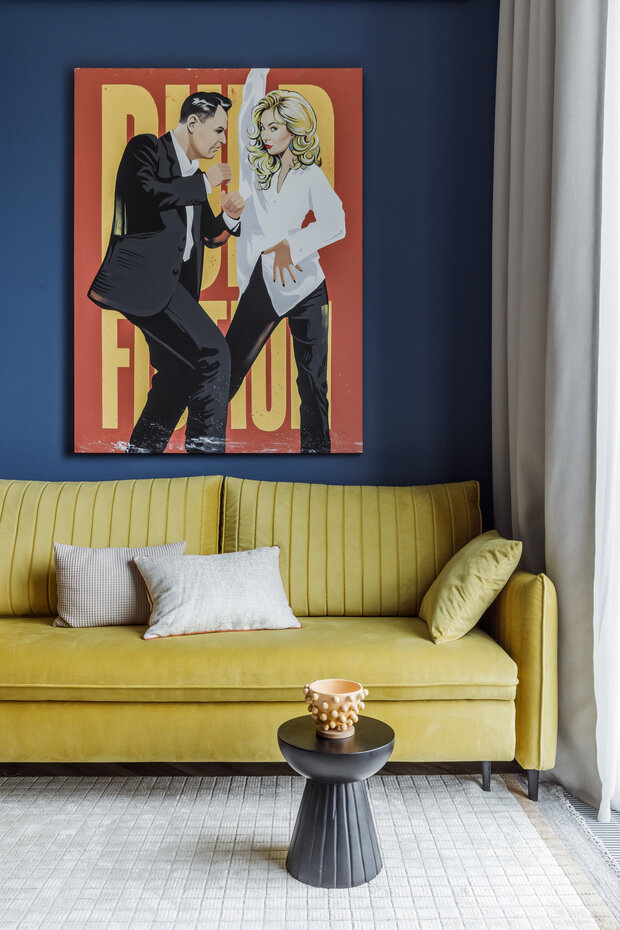 Фотография: Гостиная в стиле Современный, Квартира, Проект дня, Москва, 3 комнаты, 40-60 метров, современный с элементами поп-арт, Екатерина Мищенко – фото на INMYROOM