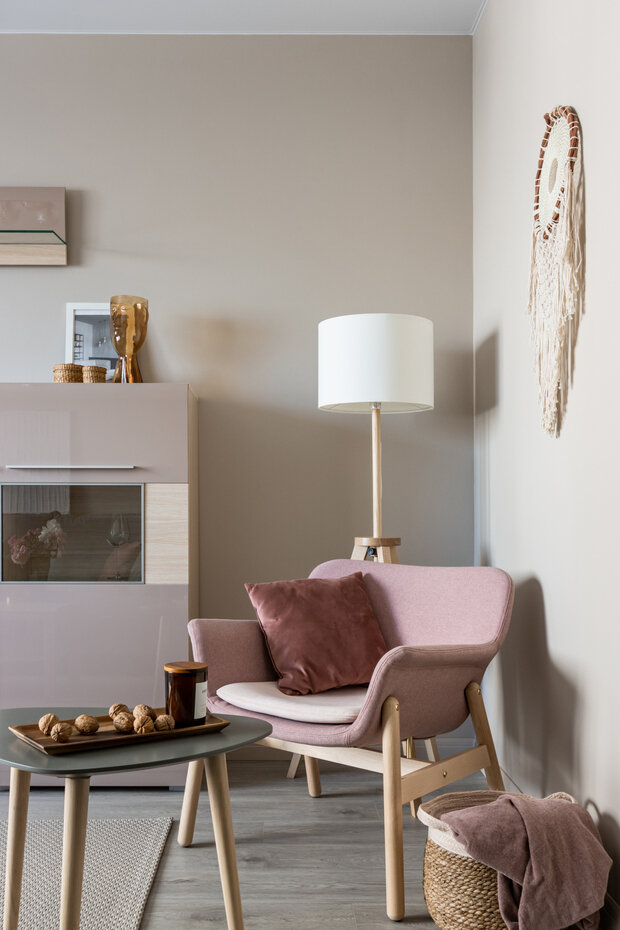 Фотография: Гостиная в стиле Современный, Квартира, Проект недели, Санкт-Петербург, 2 комнаты, 60-90 метров, Лидия Сухогузова – фото на INMYROOM