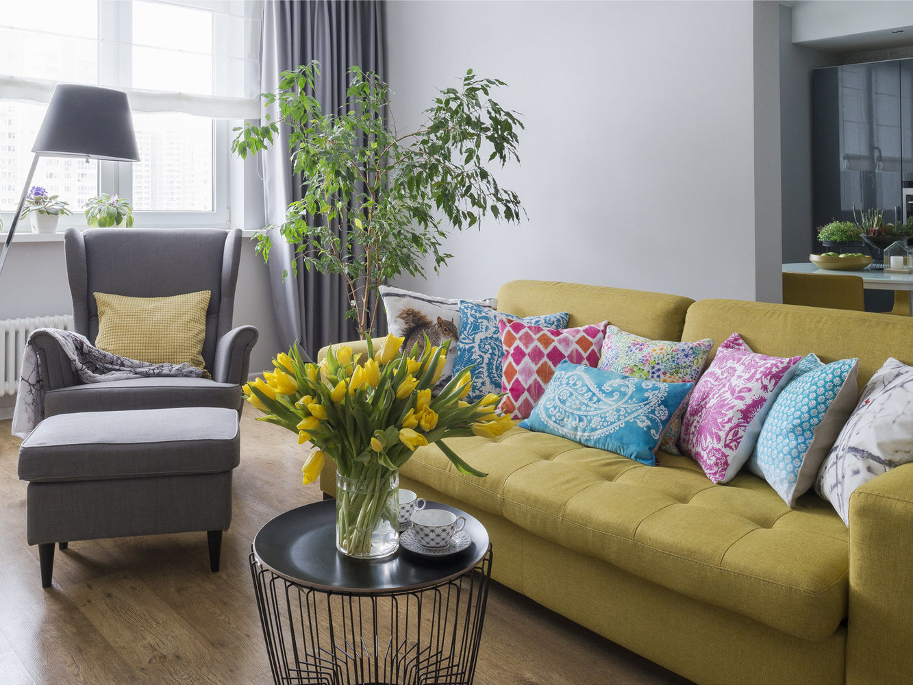 Фотография: Гостиная в стиле Эклектика, Скандинавский, Советы, Ольга Караяни, Екатерина Белякова, Любимые приемы – фото на INMYROOM