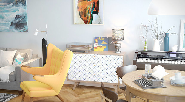 Фото из портфолио 3-к квартира, 105 м2 – фотографии дизайна интерьеров на INMYROOM