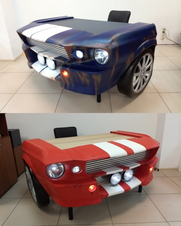 Фото из портфолио Рабочий стол из Ford Mustang – фотографии дизайна интерьеров на INMYROOM