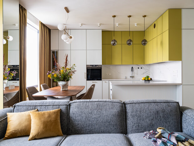 Фотография: Кухня и столовая в стиле Современный, Квартира, Проект недели, Москва, 4 и больше, Более 90 метров, Екатерина Щедрина – фото на INMYROOM