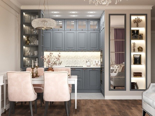 Фото из портфолио Дизайн квартиры в стиле американской классики с элементами французской – фотографии дизайна интерьеров на INMYROOM