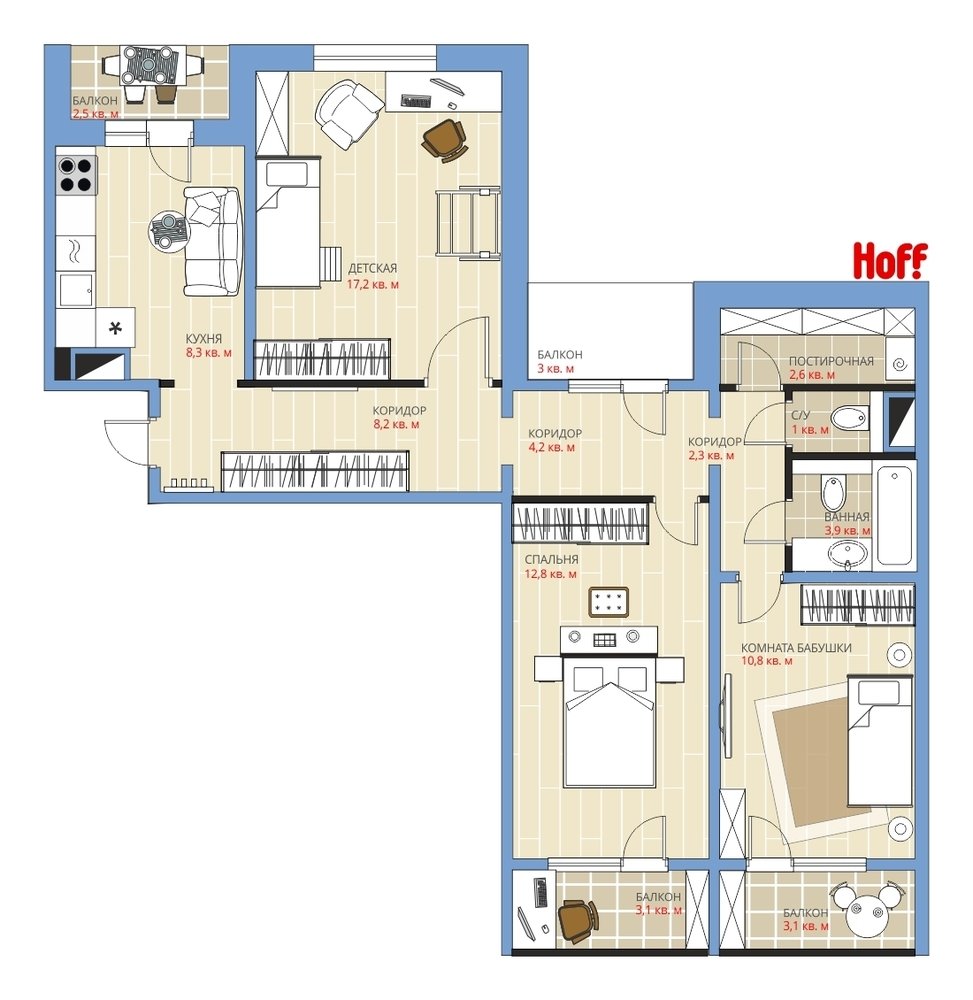 Фотография: в стиле , Квартира, HOFF, Перепланировка, HOFF, Анастасия Киселева, П-55, Панельный дом, 3 комнаты, 60-90 метров – фото на INMYROOM Фотография: в стиле , Квартира, HOFF, Перепланировка, HOFF, Анастасия Киселева, П-55, Панельный дом, 3 комнаты, 60-90 метров – фото на INMYROOM