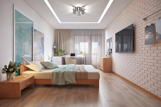 Фото из портфолио Светлая спальня с лоджией – фотографии дизайна интерьеров на INMYROOM