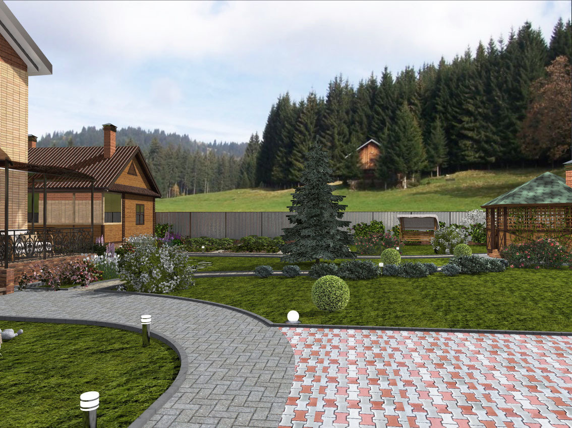 Фото из портфолио Ландшафтный проект в поселке Жареный Бугор – фотографии дизайна интерьеров на INMYROOM Фото из портфолио Ландшафтный проект в поселке Жареный Бугор – фотографии дизайна интерьеров на INMYROOM