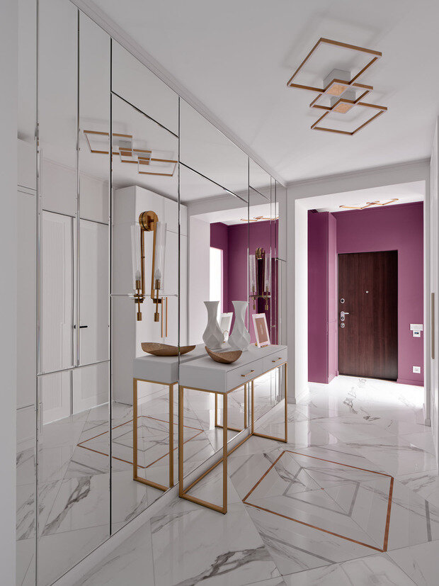 Фотография: Прихожая в стиле Современный, Квартира, Проект дня, Москва, Сталинка, 3 комнаты, Более 90 метров, Анастасия Уфимцева – фото на INMYROOM