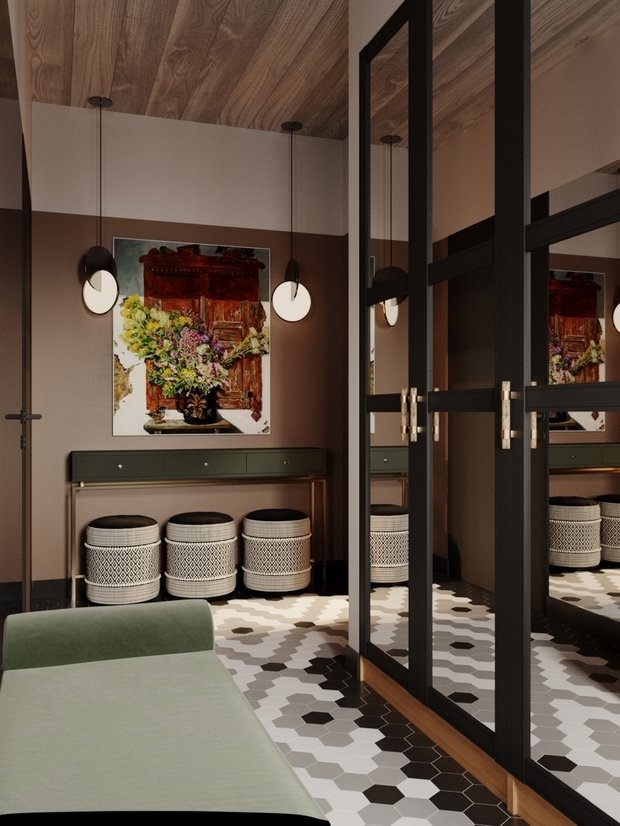 Фото из портфолио Загородный дом 147,7 м² с черными акцентами – фотографии дизайна интерьеров на INMYROOM