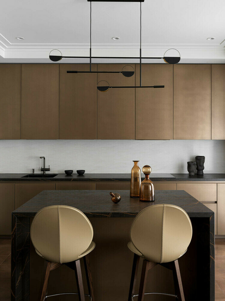 Фотография: Кухня и столовая в стиле Современный, Квартира, Проект недели, Москва, Монолитный дом, 3 комнаты, Более 90 метров, Anddesign – фото на INMYROOM