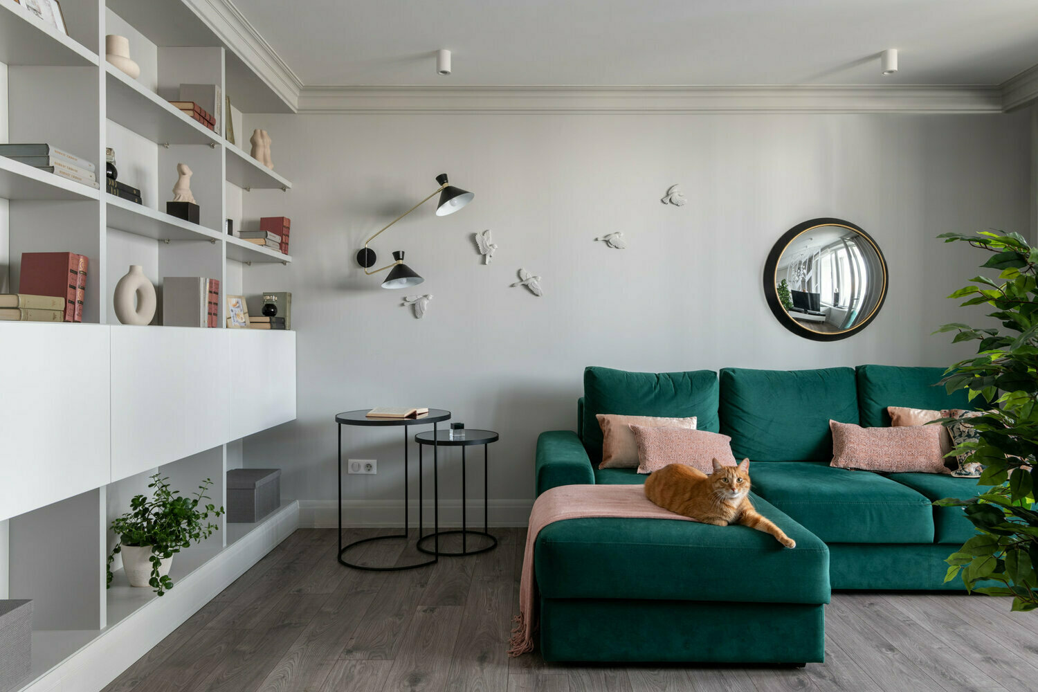 Фотография: Гостиная в стиле Современный, Квартира, Проект недели, Москва, 2 комнаты, 40-60 метров, Анна Моджаро – фото на INMYROOM