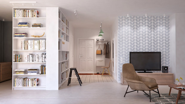 Фото из портфолио Квартира в стиле Mid-century modern от INT2 – фотографии дизайна интерьеров на INMYROOM