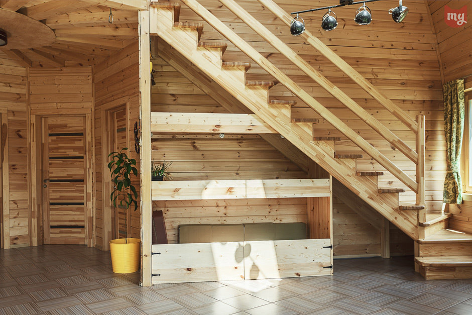 Фотография: Прихожая в стиле Эко, Прованс и Кантри, Современный, Дом, Россия, Проект недели, Дом и дача, Герой InMyRoom, деревянный дом, Королев, каркасный дом, Скайдом.рф, Скайдом – фото на INMYROOM