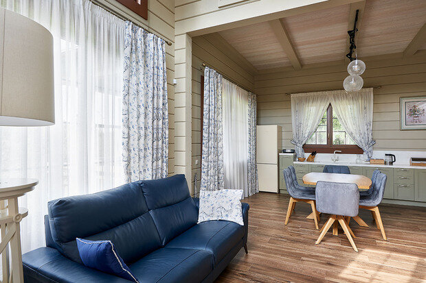 Фотография: Гостиная в стиле Прованс и Кантри, Скандинавский, Дом, Проект недели, Дом и дача, Московская область, 4 и больше, Более 90 метров, Палекс – фото на INMYROOM