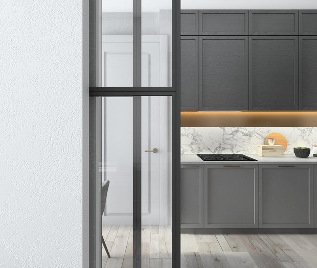 Фотография: Кухня и столовая в стиле Минимализм, Скандинавский, Квартира, Проект недели, Балашиха, Монолитный дом, 4 и больше, Более 90 метров, Нина Шуберт – фото на INMYROOM